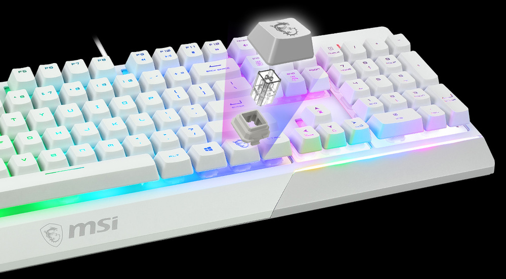 Klávesnica s myšou MSI Vigor GK30 COMBO, CZ+SK layout biela MSI Vigor GK30 COMBO SK+SK (S11-04SK305-CLA)