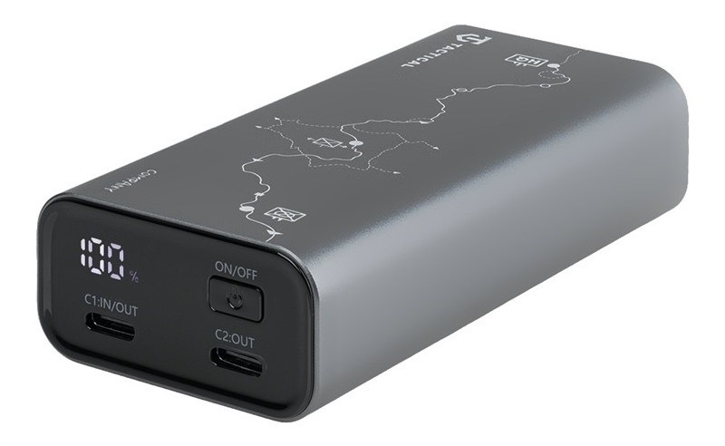 Powerbanka Tactical s kapacitou 10 000 mAh, šedá farba