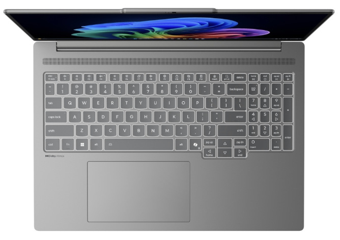 Klávesnica notebooku Lenovo IdeaPad Pro 5 16AKP10 s numerickou časťou a veľkým touchpadom