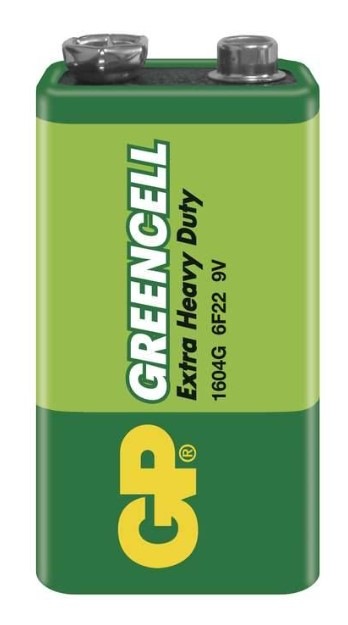 Batéria zinkochloridová GP Greencell 9V, blister 1ks Batéria zinkochloridová GP Greencell 9V, blister 1ks