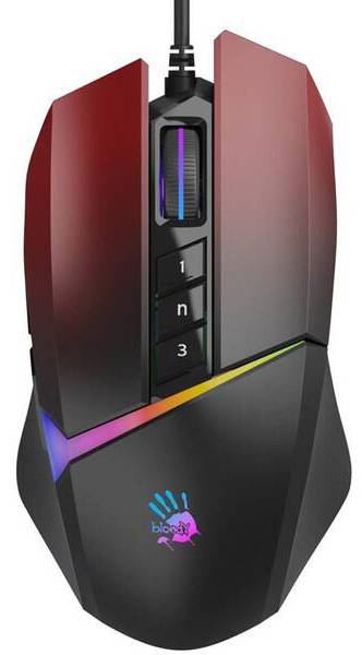 Myš A4Tech Bloody W60 Max Activated, 12000 DPI, USB čierna/červená