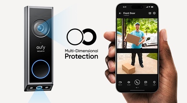Videozvonček Anker Video Doorbell E340 Dual Lens 2K čierny Videozvonček Anker Video Doorbell E340 Dual Lens 2K čierny