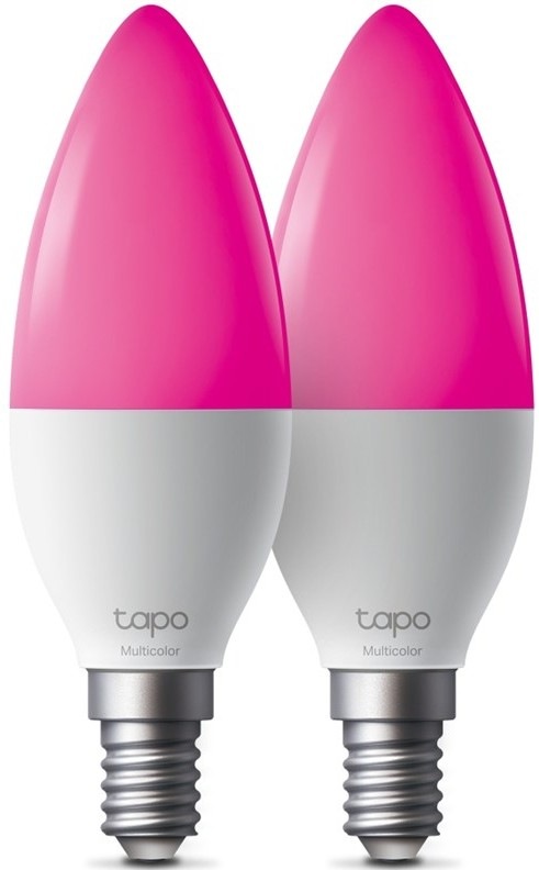 Chytrá žiarovka TP-Link Tapo L430C Smart Wi-Fi, E14, 4,8 W viacfarebná, 2 ks