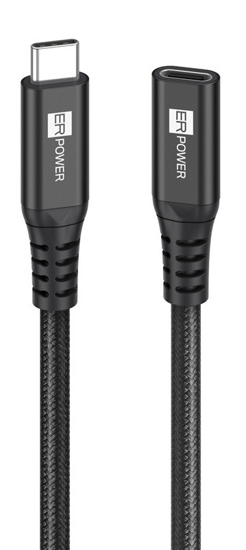 Napájací kábel ER Power s dĺžkou 2 metra, čierna farba