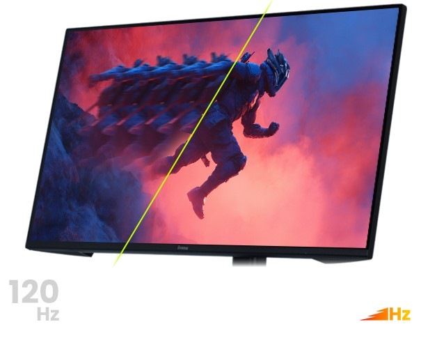 Herný monitor IIYAMA G-Master GB2771HSU-W1 biely Obrázok zachytáva rýchly pohyb na obrazovke, ktorý je vďaka vysokej obnovovacej frekvencii a odozve plynulý a prirodzený.