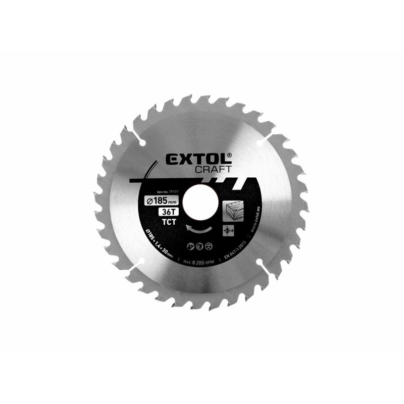 Pílový kotúč Extol Craft 19107 185x1,4x30mm, 36T