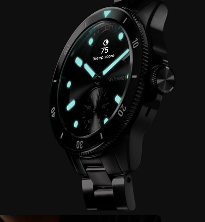 Inteligentné hodinky Withings Scanwatch Nova 42 mm strieborné/zelené