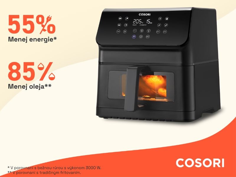 Fritéza teplovzdušná COSORI P653 Premium II Plus 6,2l čierna