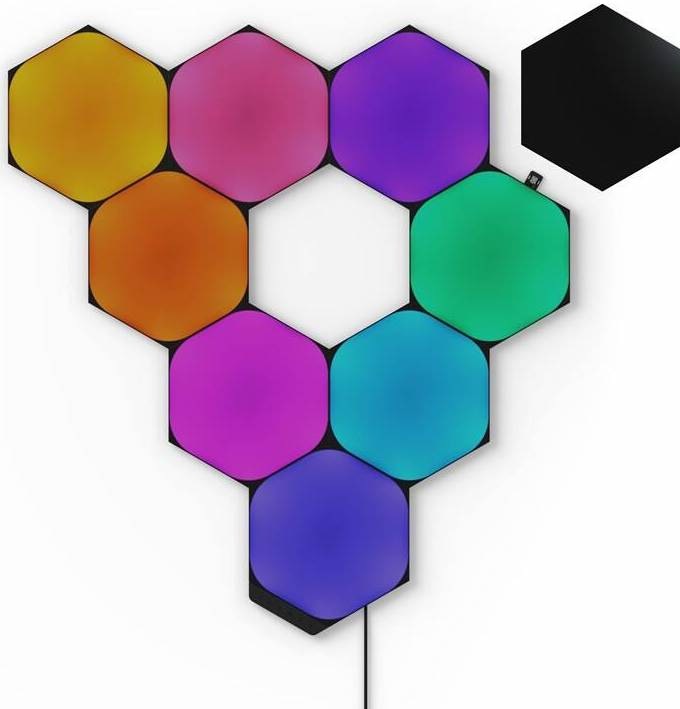 LED svetlo Nanoleaf Shapes Black Hexagons Starter Kit (9 ks) čierne