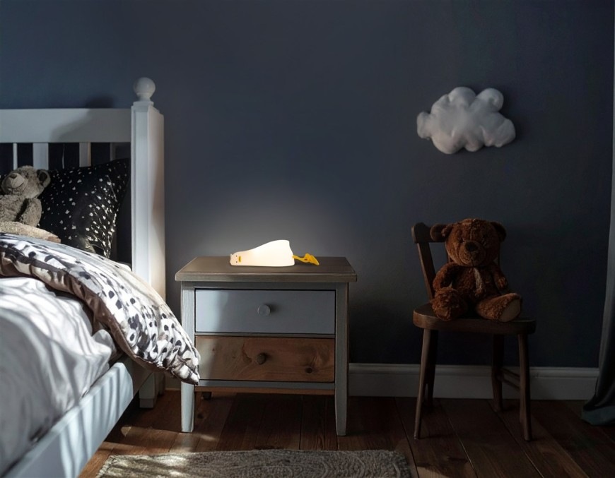 Detská LED lampička Connect IT HUSA biela Detská LED lampička Connect IT HUSA umiestnená v detskej izbe
