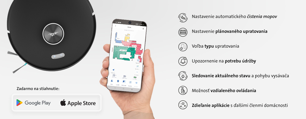 Robotický vysávač ETA Nuovo30 Aqua Pro 7983 90000 čierny Robotický vysávač ETA Nuovo 30 Aqua Pro