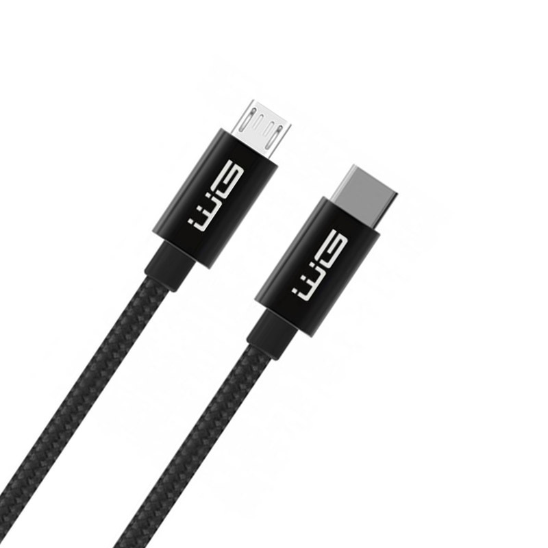 Kábel WG USB-C/Micro USB, 1m čierny WG 9844, USB-C/Micro USB