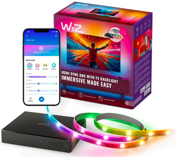 LED pásik WiZ Starter kit 55"-65", WiZ Sync box čierny „LED