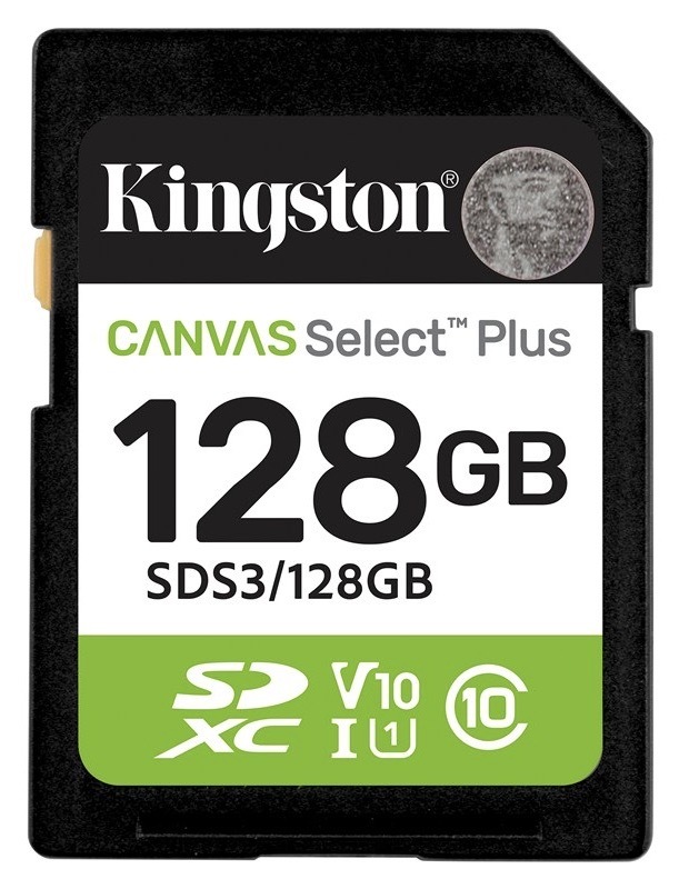 Pamäťová karta Kingston Canvas Select Plus SDXC 128GB UHS-I U1 (R150) čierna