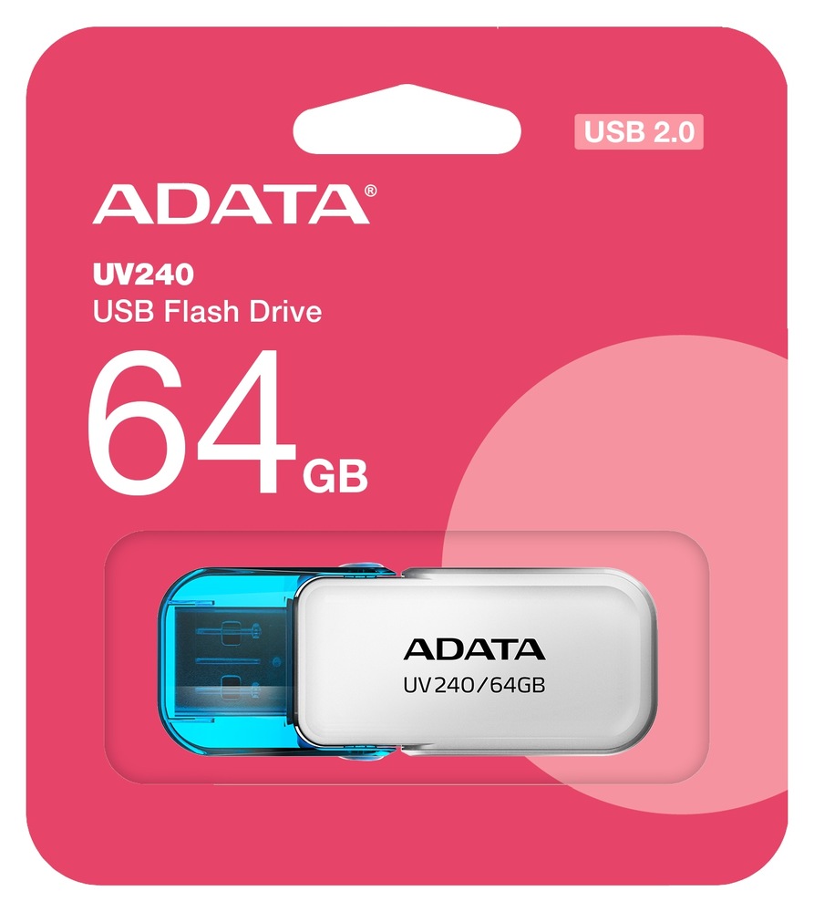 Flash USB ADATA Dash Drive UV240 64 GB USB 2.0 poskytuje softvér Backup ToGo