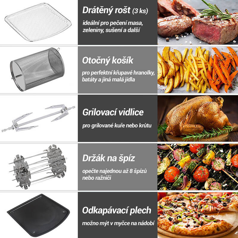 Fritéza teplovzdušná Tesla AirCook & Grill QG800 WiFi