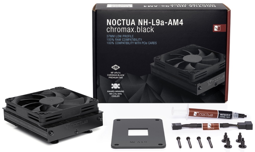 Chladič CPU Noctua NH-L9a-AM4 chromax.black NOCNHL9AAM4CHROMBK