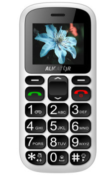Mobilný telefón Aligator A321 Senior Dual SIM biely