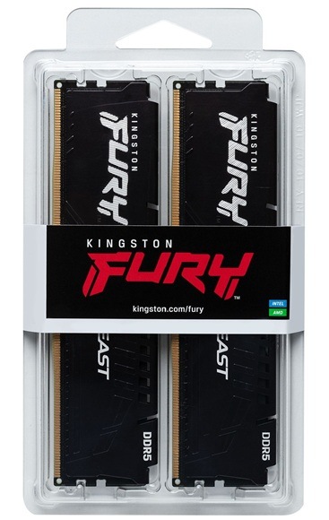 Pamäťový modul Kingston FURY Beast 64GB (2x32GB) DDR5 6000MHz CL36 1Rx8 čierny Detail obrázku kitov 64 GB.