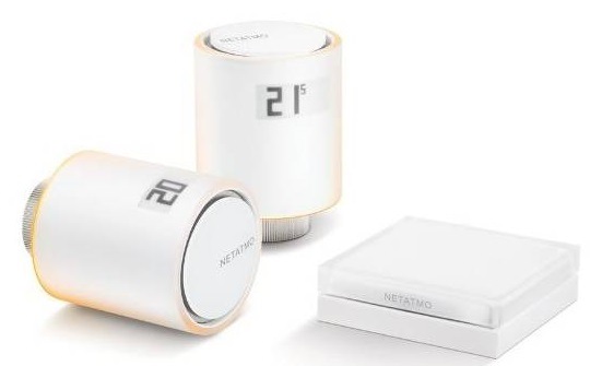 Bezdrôtová termohlavica Netatmo Smart Radiator Valves Starter Pack biela