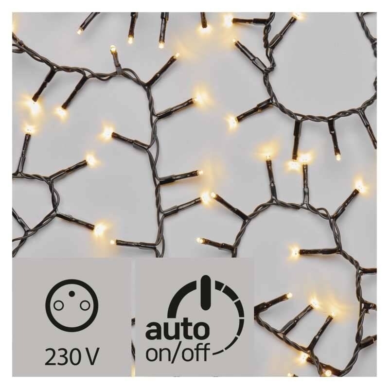 Vianočné osvetlenie EMOS 600 LED reťaz - ježko, 12 m, vonkajšia aj vnútorná, teplá biela, časovač