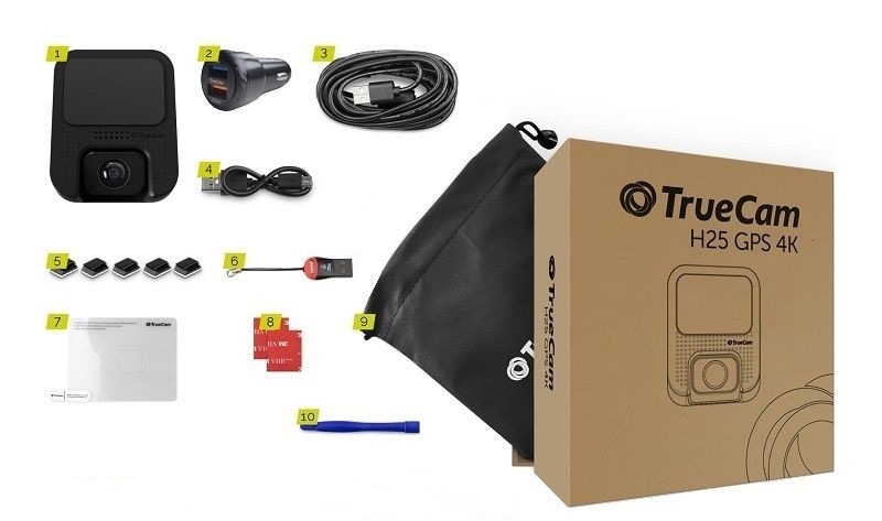 Autokamera TrueCam H25 GPS 4K (s hlásením radarov) čierna