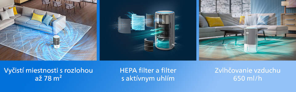 Čistička vzduchu a zvlhčovač Philips 3400 Series AC3420/10 biela