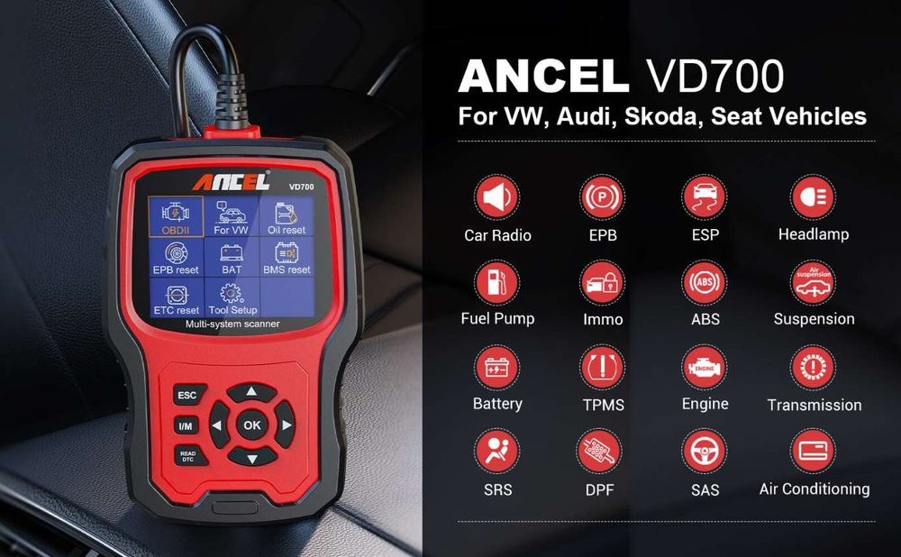 Diagnostika vozidla Ancel VD700
