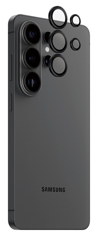 Ochranné sklo šošovky fotoaparátu PanzerGlass Hoops na Samsung Galaxy S26 Ultra, čierna