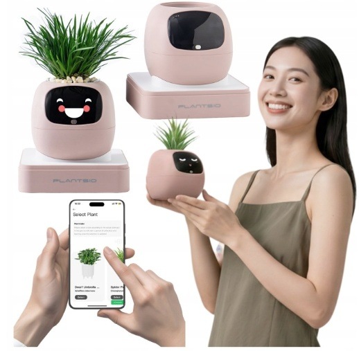 Inteligentný kvetináč Plantsio IVY generácia 2 ružový Chytrý kvetináč Plantsio IVY generácia 2 - ružová