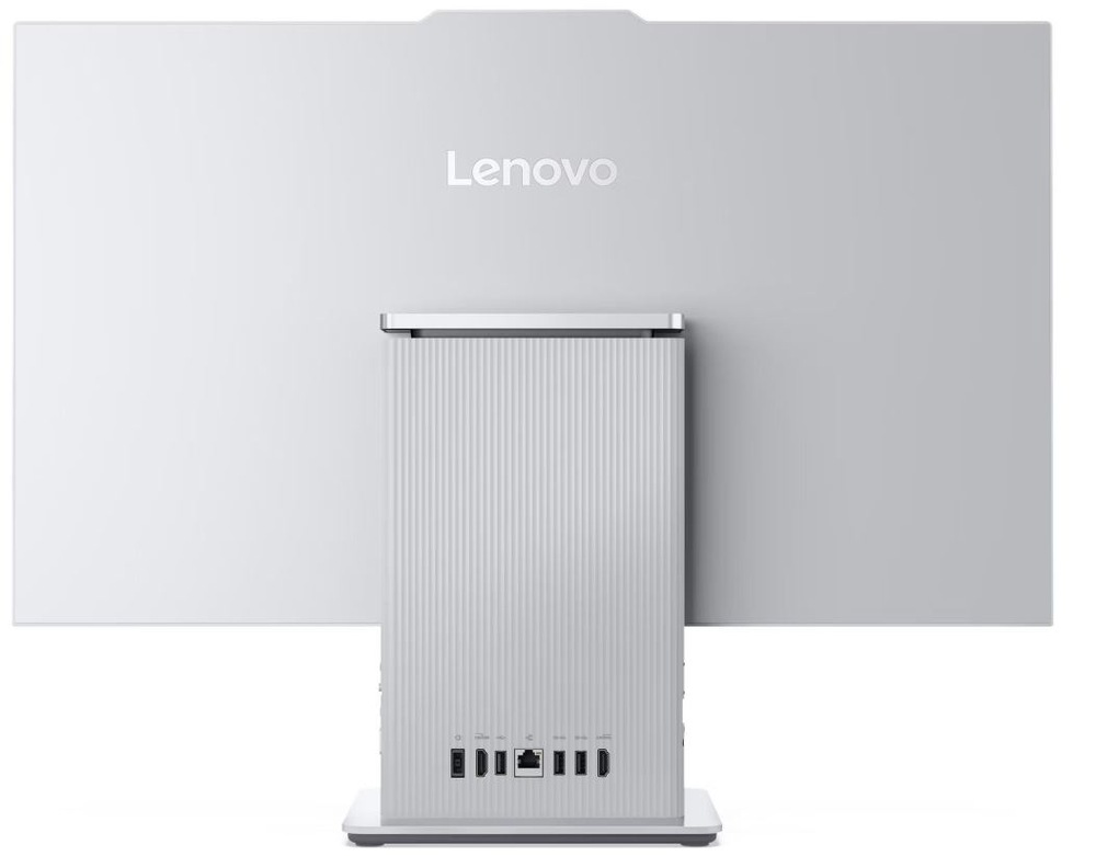 PC all in-one Lenovo IdeaCentre 27IPH11 sivý Počítač All In One Lenovo IdeaCentre 27IPH11, priamy zadný pohľad