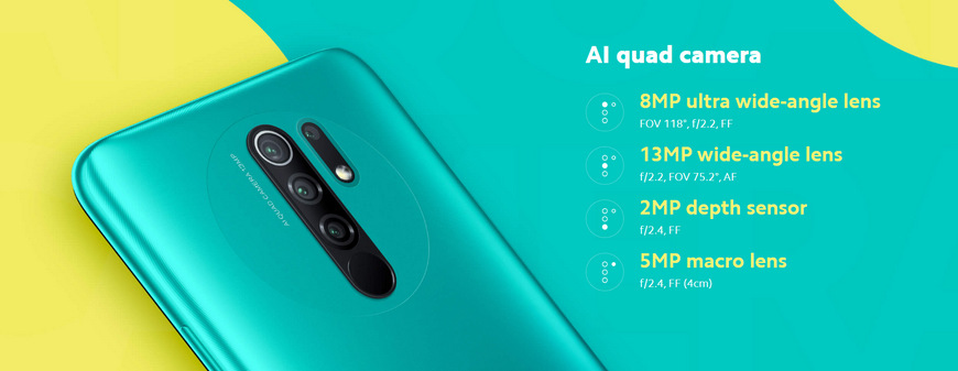 Mobilný telefón Xiaomi Redmi 9 32 GB - Ocean Green Mobilný telefón Xiaomi Redmi 9 32 GB - Ocean Green