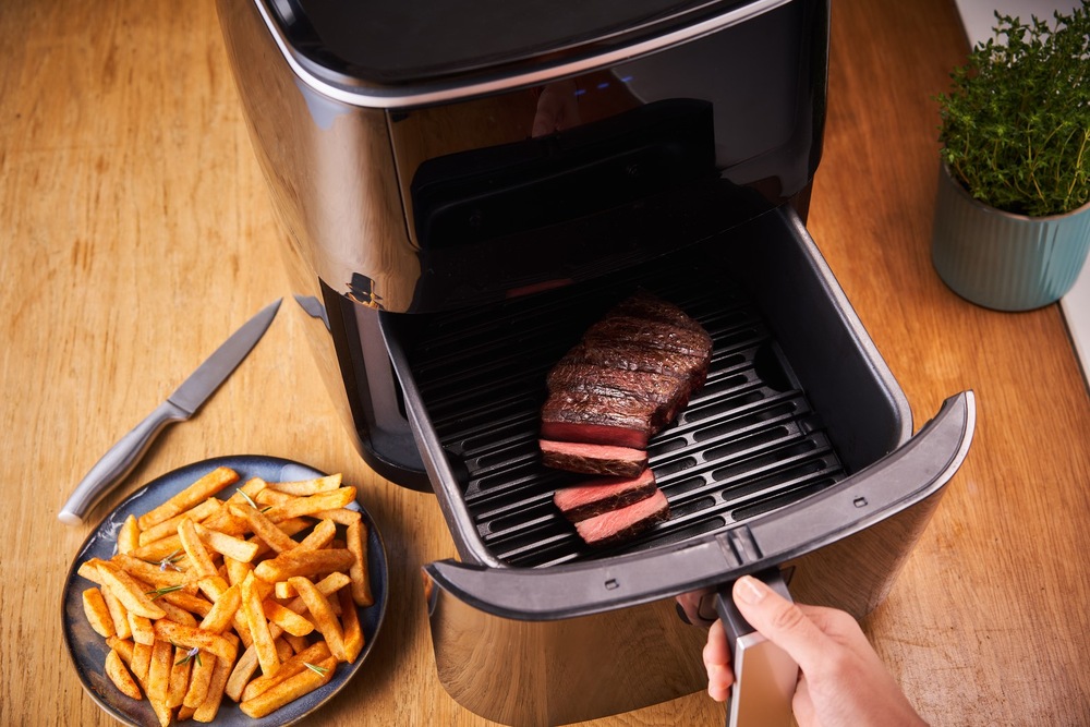 Fritéza teplovzdušná Tefal FW201815 Easy Fry & Steam 3v1 čierna Tefal FW201815 Easy Fry Grill & Steam