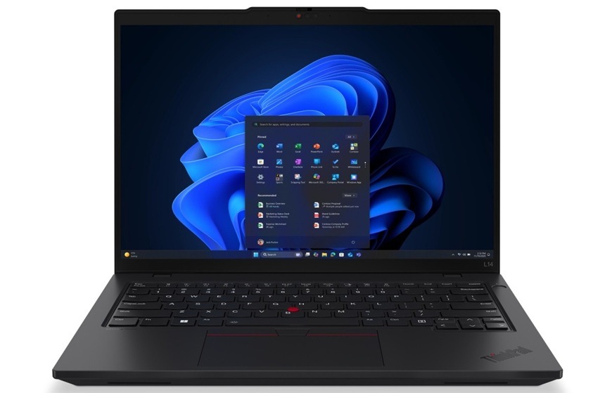 Notebook Lenovo ThinkPad L14 Gen 6 čierny Detail obrázku displeja notebooku.
