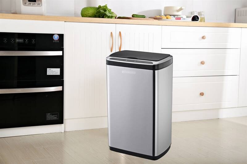 Bezdotykový odpadkový kôš Helpmation CUBE WIDE AK5113, 50 l nerez