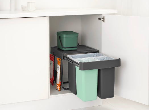 Odpadkový kôš na triedený odpad Brabantia Sort&Go, dark grey