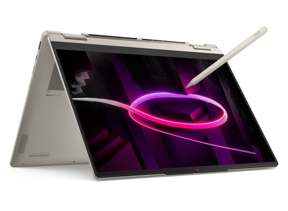 Notebook Lenovo Yoga 7 2-in-1 14AGP11 béžový Preto s notebookom Lenovo Yoga Slim 7 2 v 1 môžete pokojne pracovať celý deň bez toho, aby ste museli siahať po nabíjacom kábli