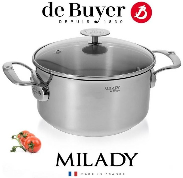 Hrniec s pokrievkou de Buyer MILADY 3427.28, 8 l nerez