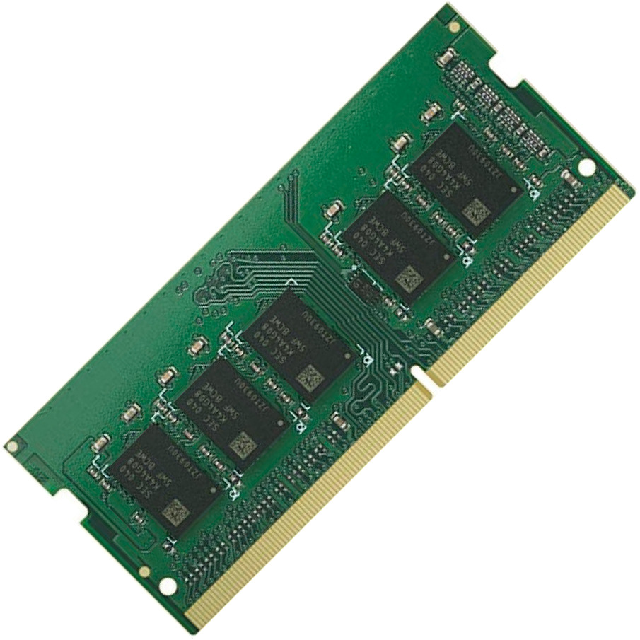 Pamäťový modul SODIMM Synology 8GB DDR4 ECC unbuffered (DS1825+, DS1525+, DS925+, DS725+) Pamäťový modul Synology D4ES03-8G so Samsung čipmi, pohľad zo zadnej strany.