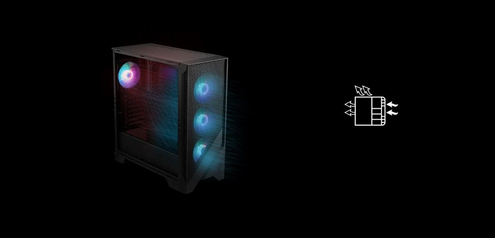 Case MSI MAG FORGE 320R AIRFLOW čierna MSI MAG FORGE 320R AIRFLOW