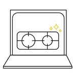 Varná doska plynová Whirlpool TKRL 660 IX, umývateľné mriežky v umývačke riadu