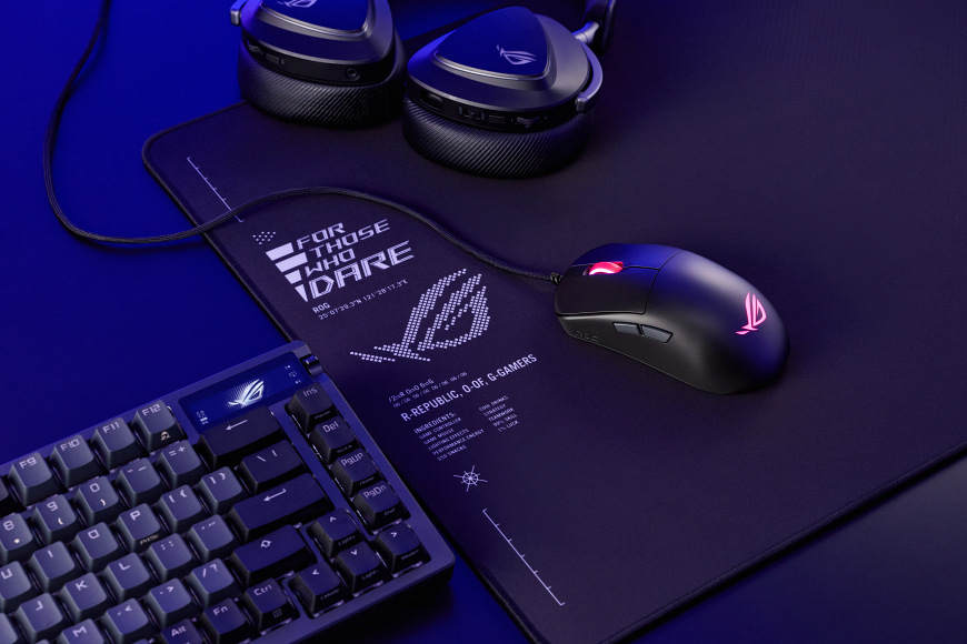 Myš Asus ROG Harpe Mini Core čierna Herná zostava s myšou Asus ROG Harpe Mini Core, klávesnicou a headsetom