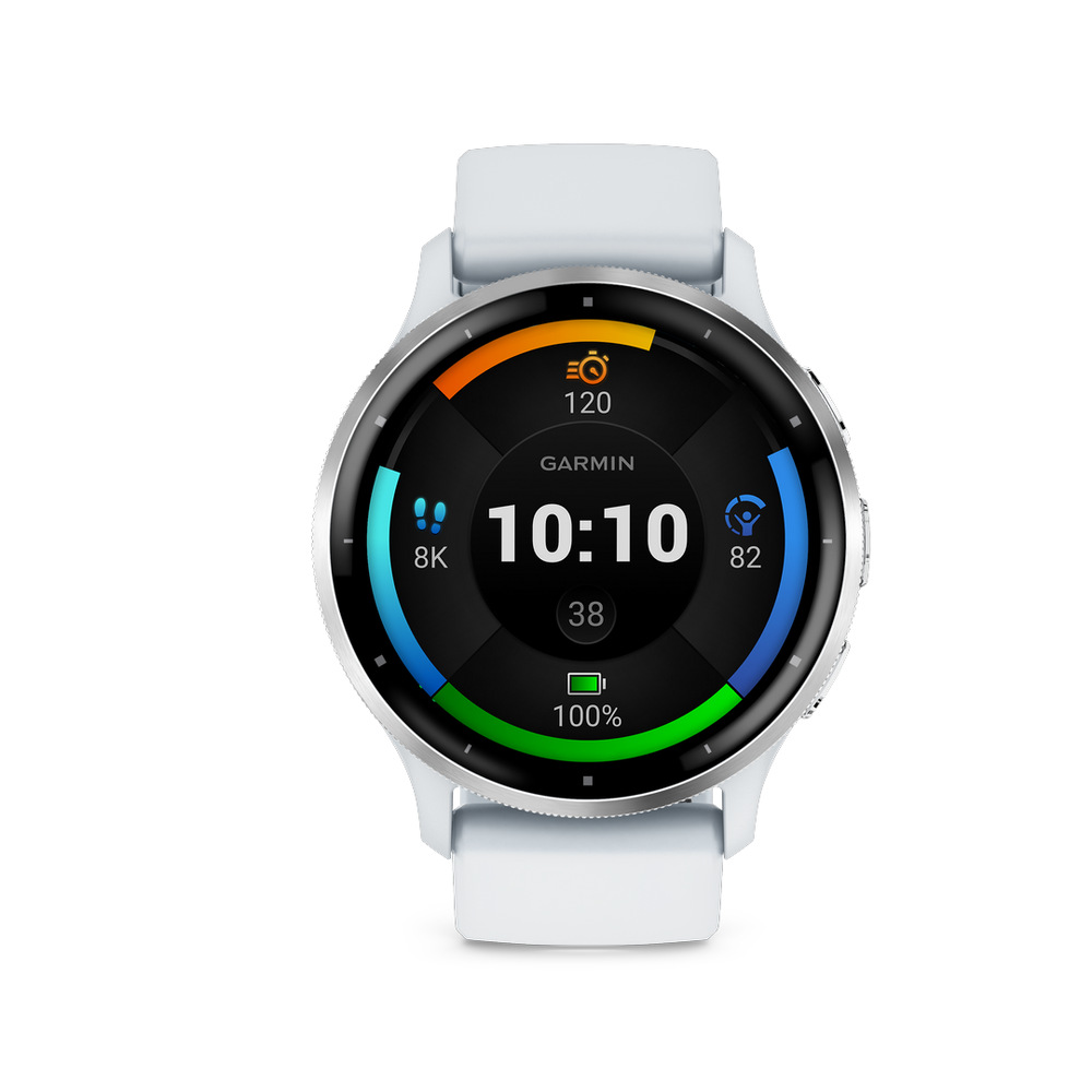 Inteligentné hodinky Garmin Venu 3 - Silver / Whitestone Silicone Band