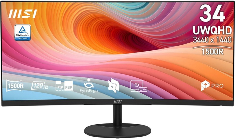 Monitor MSI PRO MP341CQ E12 s uhlopriečkou 34", čierna farba