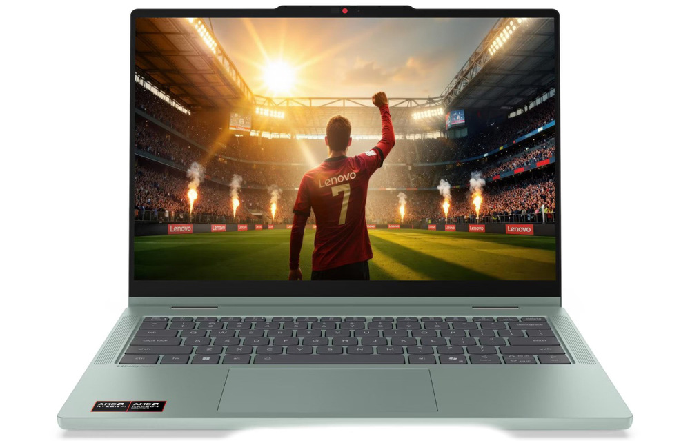 Notebook Lenovo IdeaPad 5 2-in-1 14AGP11 zelený 14" OLED displej ponúka živé farby, hlboký kontrast a vysokú čitateľnosť, takže skvele poslúži pre prácu, filmy aj kreatívne činnosti.