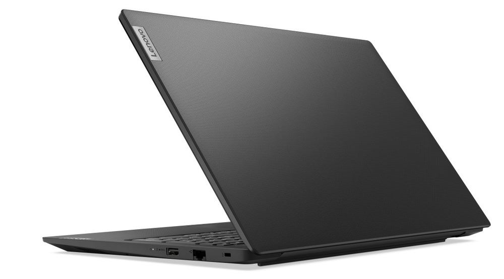 Otvorený notebook Lenovo V15 G5 IRL zozadu
