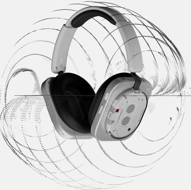 Ilustrácia 360° priestorového zvuku slúchadiel Nothing Headphone (1)