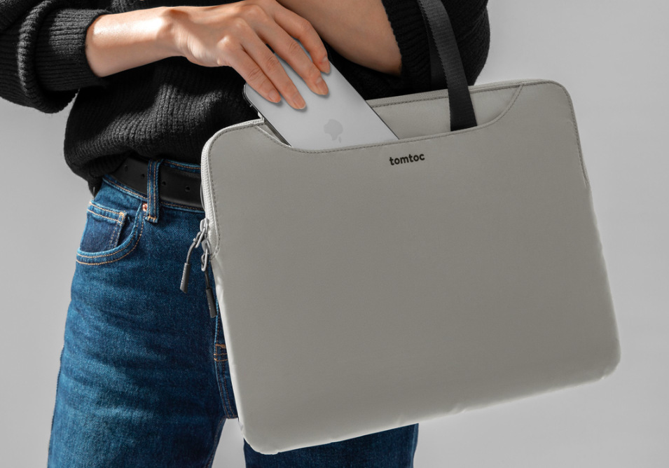 Brašna na notebook tomtoc Light-A21 Dual-color Slim Handbag 13,5" sivá Taška na notebook tomtoc Light-A21 Dual-color Slim Handbag 13,5" - sivá