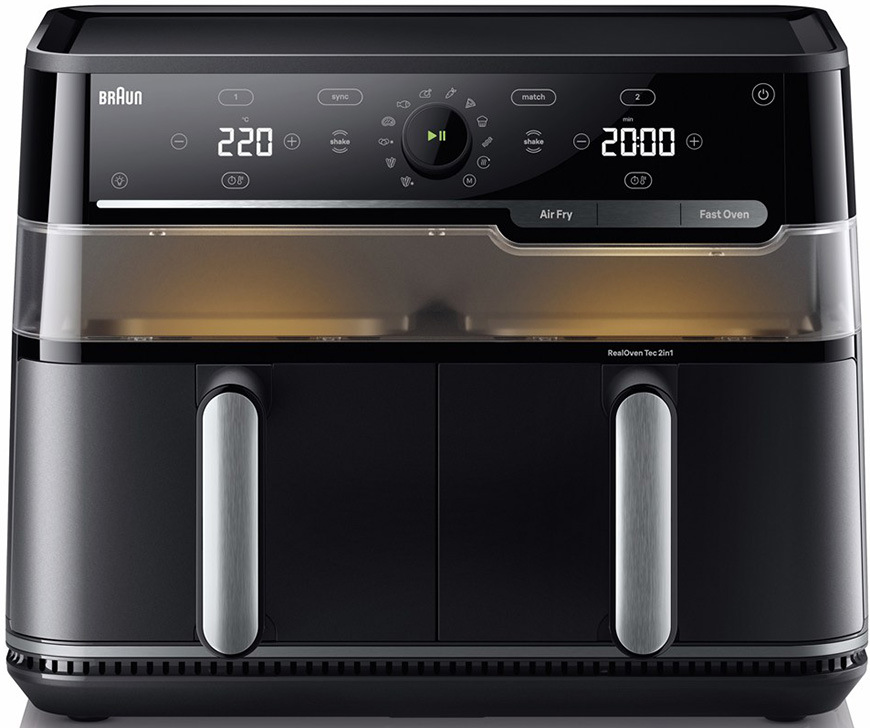 Fritéza teplovzdušná Braun TwinCook 5 TD5053 čierna Fritéza teplovzdušná Braun TD5053 TwinCook 5″ width=