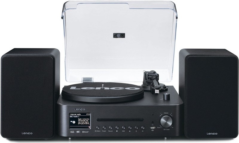 Mikrosystém Lenco MC-760 s gramofónom a podporou DAB+
